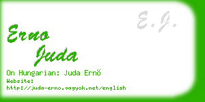 erno juda business card
